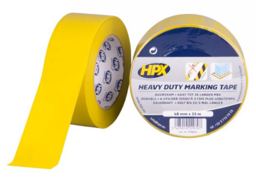 Signalisatietape Heavy Duty 48mmx33m geel HPX