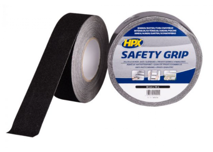 Anti-slip tape zwart 50mmx18m HPX 