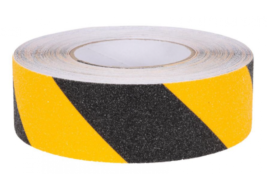 Anti-slip tape geel/zwart 50mm x 18.3m Proclima