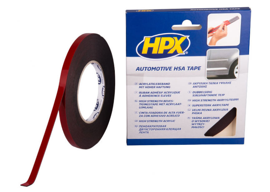 Dubbelzijdige tape HSA  9mmx10m HPX (automotive)