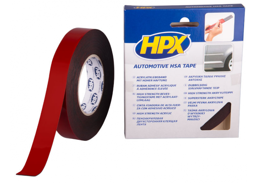 Dubbelzijdige tape HSA 25mmx10m HPX (automotive)