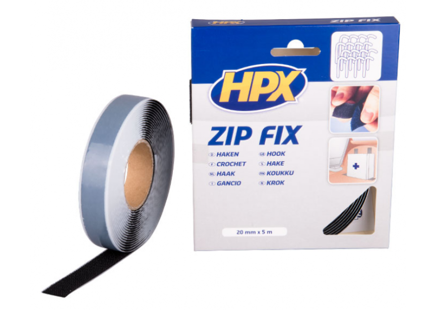 Zelfklevende klittenband (haakjes) HPX ZIP FIX 20mmx5m