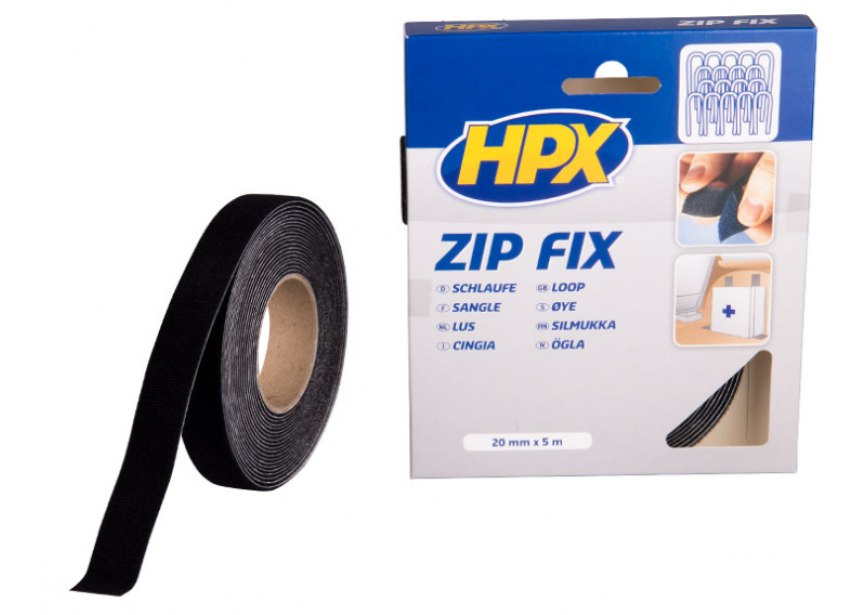 Zelfklevende klittenband (lusjes) HPX ZIP FIX 20mmx5m