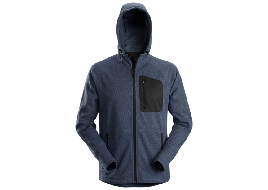 Vest FW fleece hoodie 8041-9504-006 L marineblauw