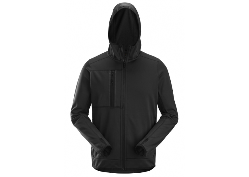 Vest AW fleece hoodie 8058-0400-004 S zwart