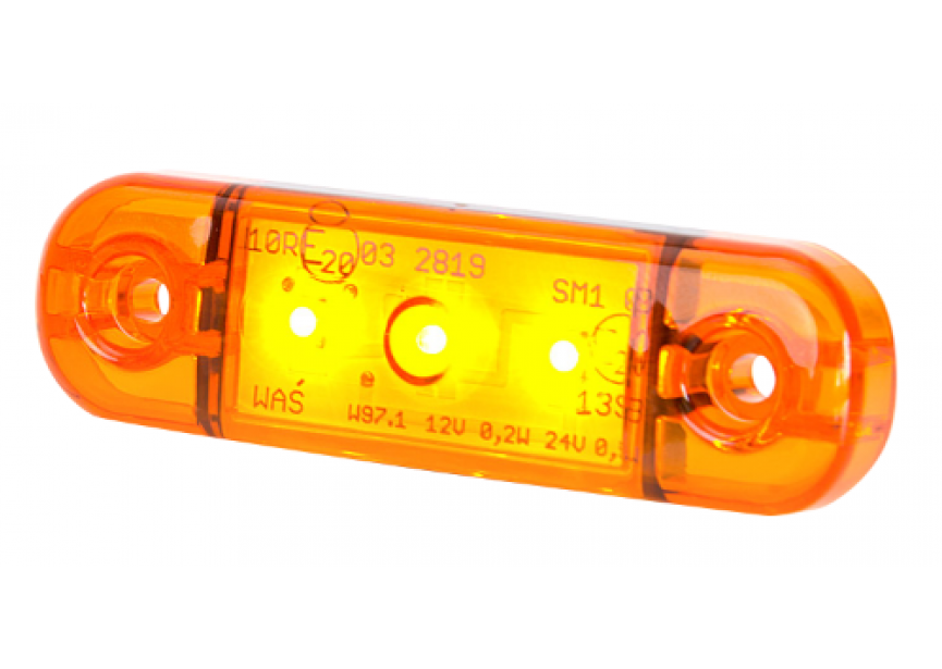 Markeerlicht 3 LEDs oranje 84x24mm (201-DV-OR)