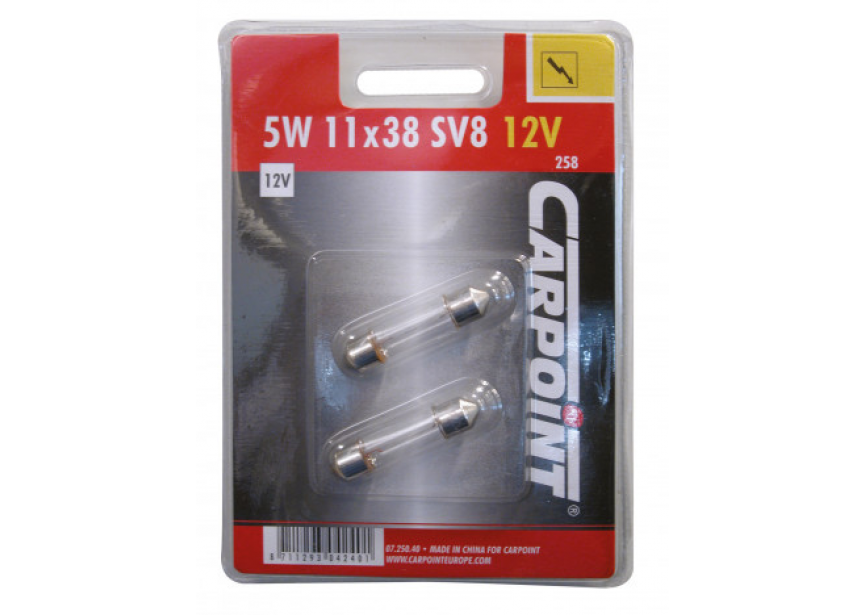 Autolamp 12V-5W-11x38-SV8 /2st (07.250.40)