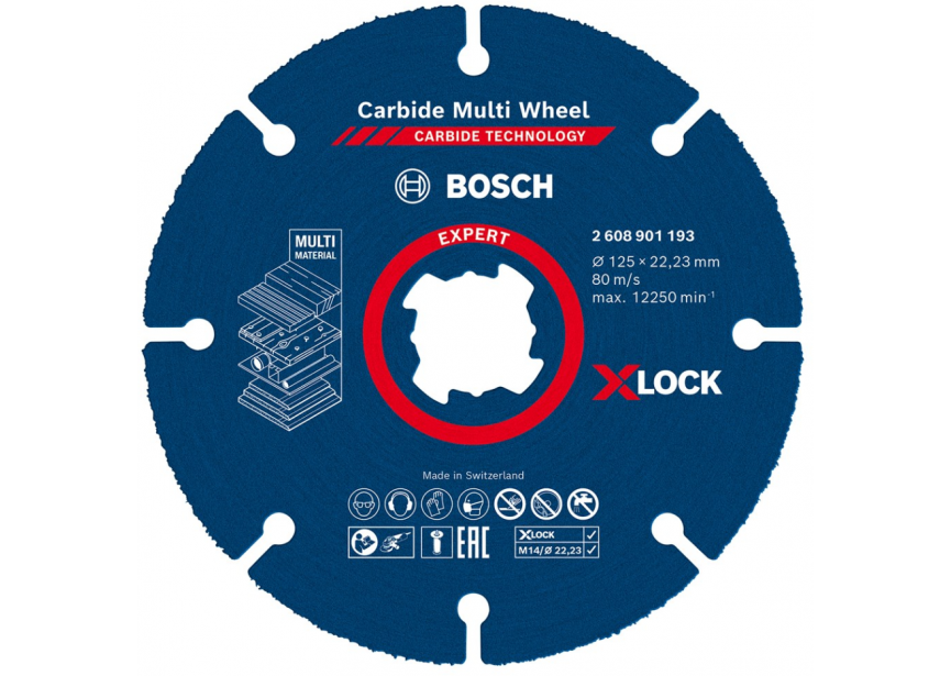 Snijschijf Bosch XLK Multi wheel Ø125mm (2.608.901.193) Expert Carbide