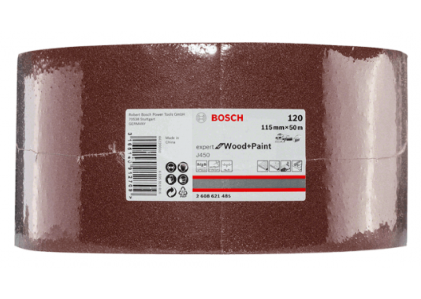 Schuurrol Bosch 115mmx50m J450 K120 (2.608.621.485) Expert Wood+Paint