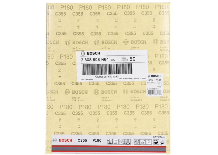 Schuurvel Bosch 230x280mm C355 K180 /1st (2.608.608.H64) Coatings+Composites
