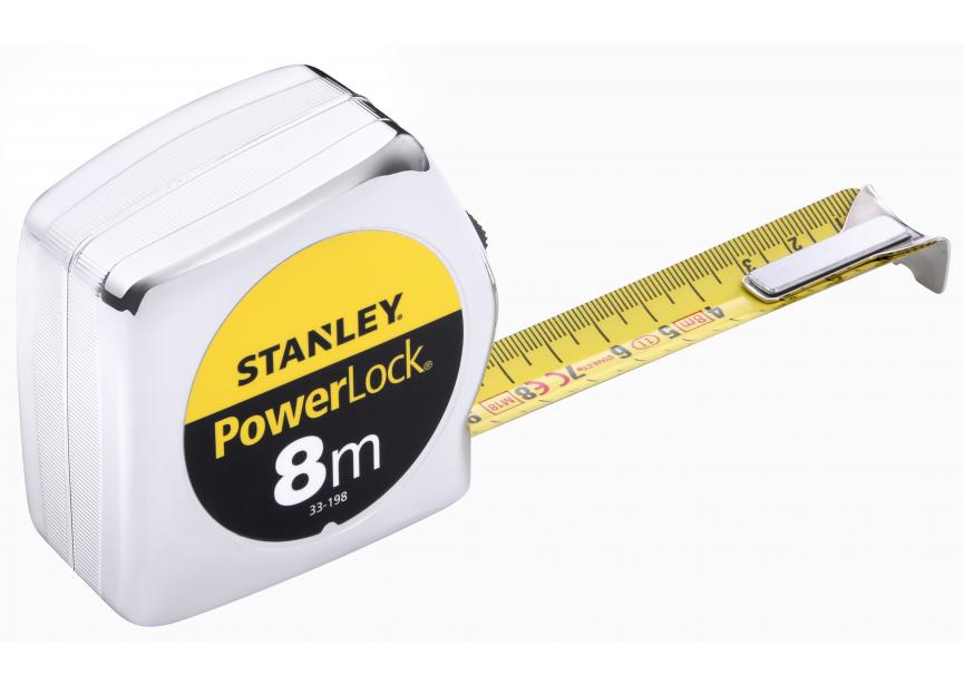 Rolbandmaat 8m/25mm Powerlock 0-33-198 Stanley