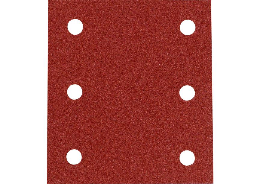 Schuurblad Makita 114x102mm  K80 /10st (P-33102) 6-gaats rood