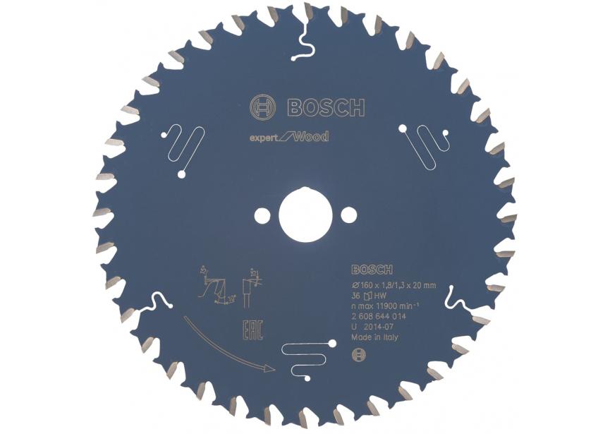 Cirkelzaagblad Bosch Ø160x20x1.8mm 36T (2.608.644.014) Expert Wood