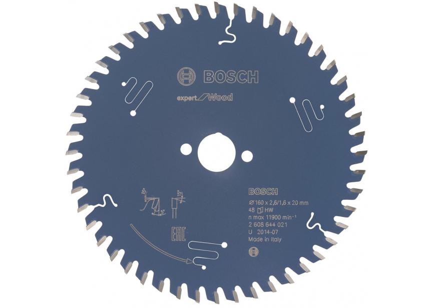 Cirkelzaagblad Bosch Ø160x20x2.6mm 48T (2.608.644.021) Expert Wood