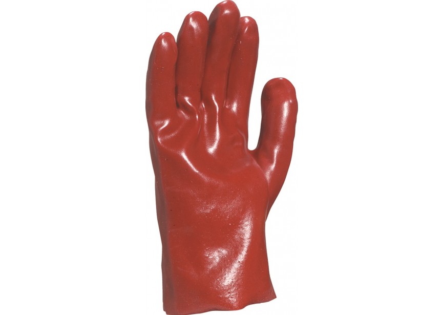 Handschoen PVC Petro rood 27cm mt 10 