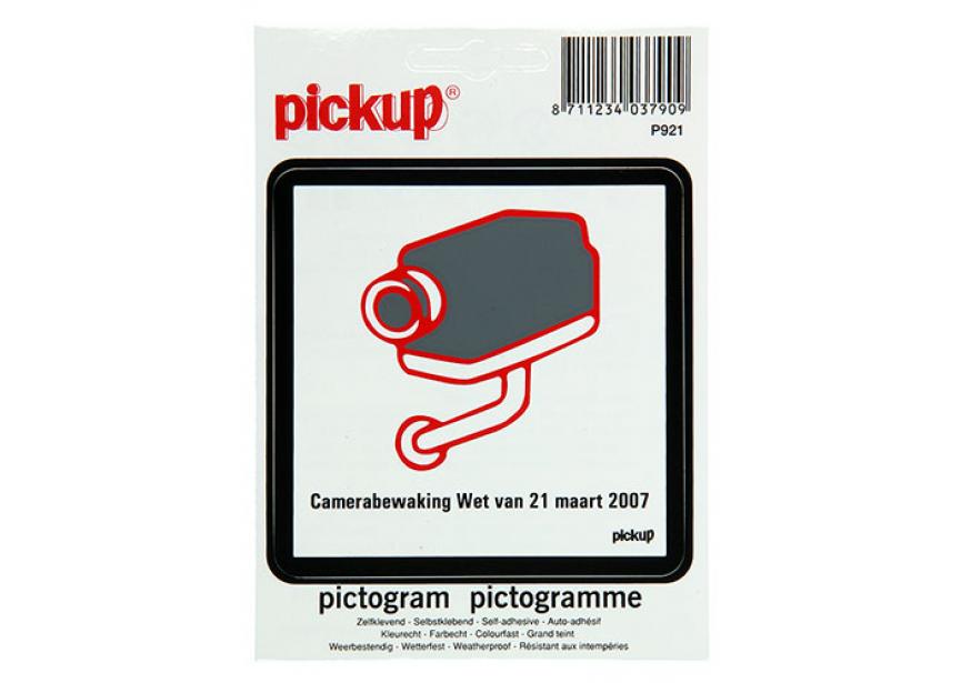 Sticker CAMERABEWAKING Wet België P921 100x100