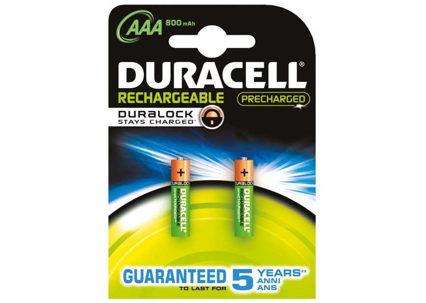 Batterij Duracell AAA HR03 herlaadbaar (1bli/2bat) 900mAh