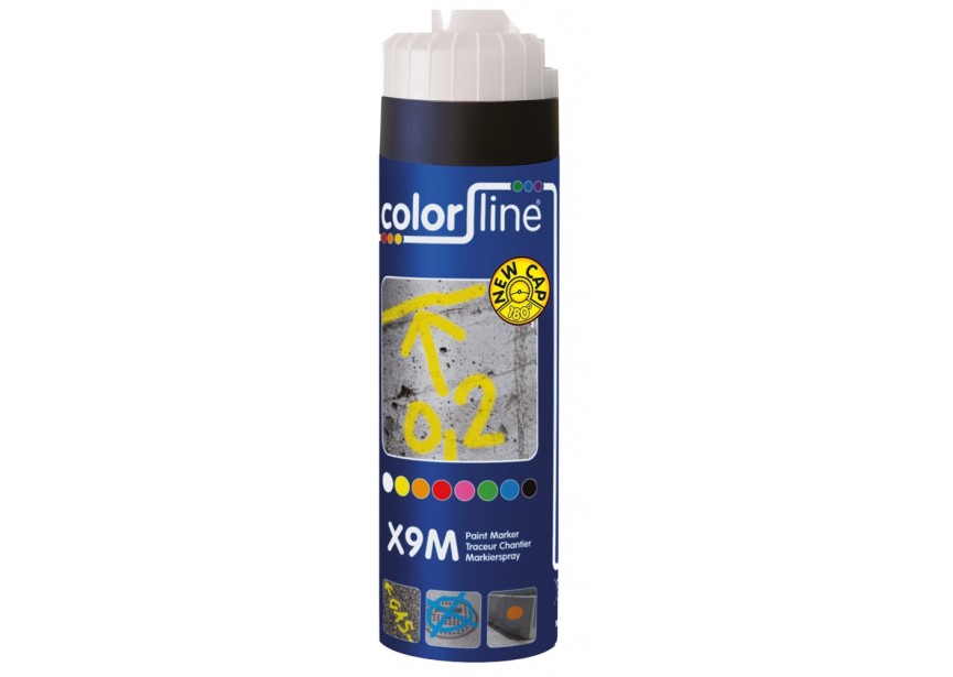 Spuitbus markeerverf X9M wit 500ml Paint Marker Colorline
