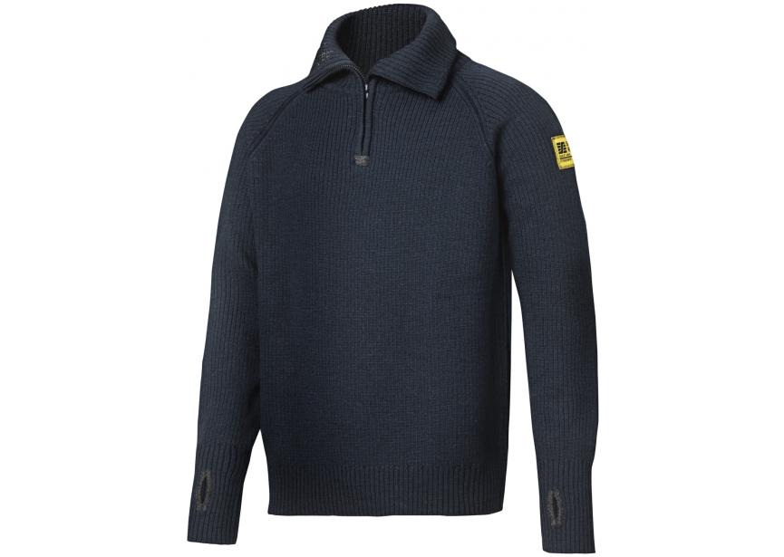 Sweater wol ½ rits 2905-9500-006 L marineblauw