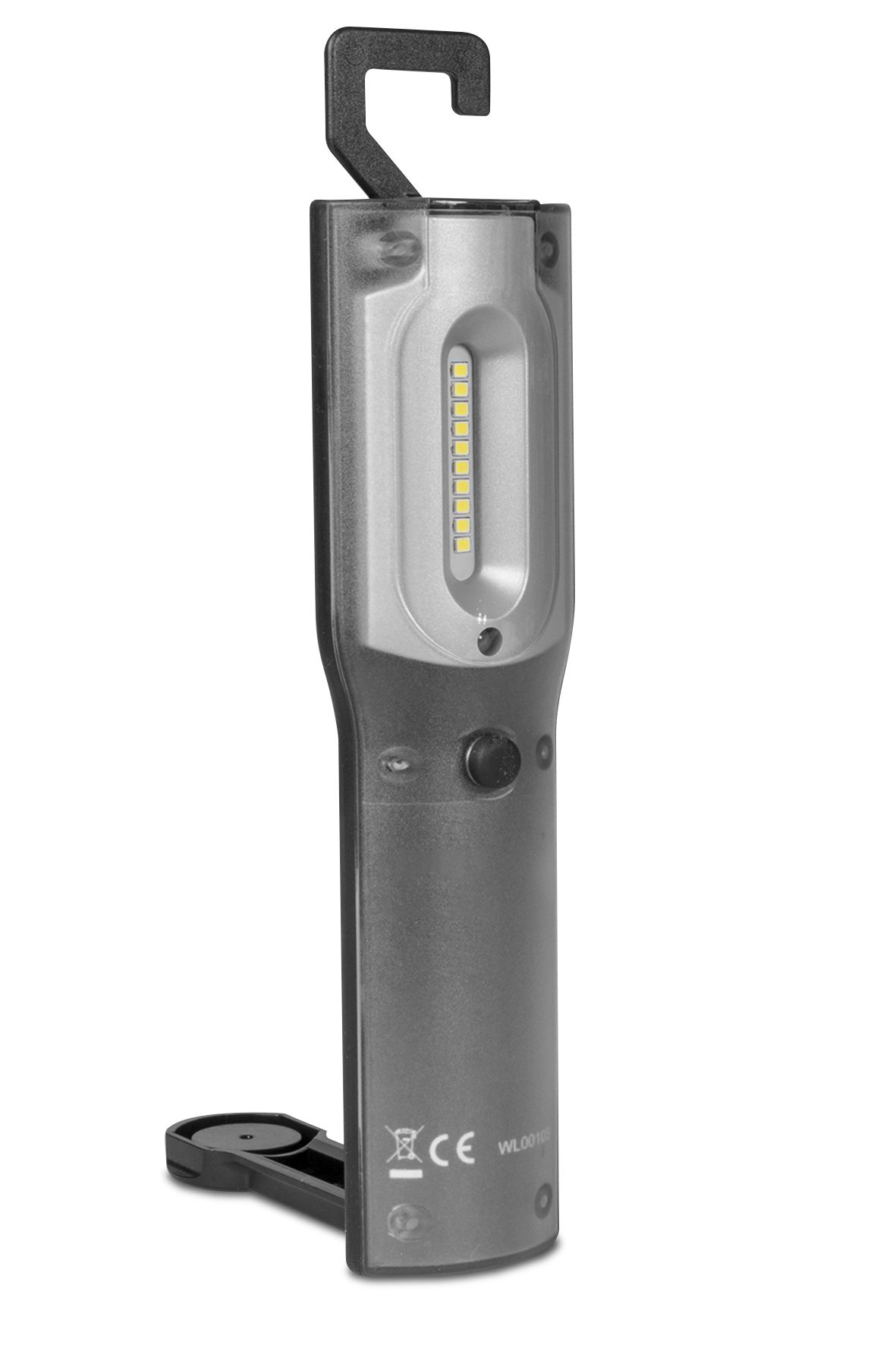 cartrend LED workshop lamp, high brightness, 600 lumens surface light, rechargeable 2600 mAh battery, three lighting modes, 360° swivel hook, durable ABS housing
